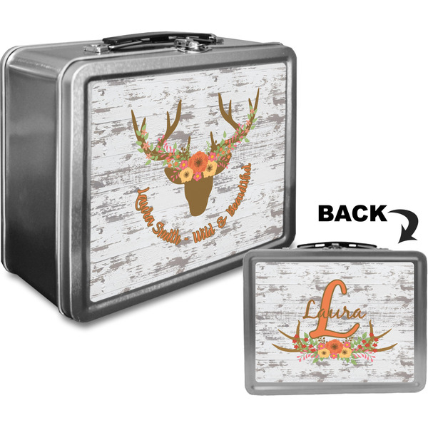 Floral Antler Custom Lunch Box / Tin Approval