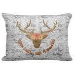Floral Antler Decorative Baby Pillowcase - 16"x12" (Personalized)