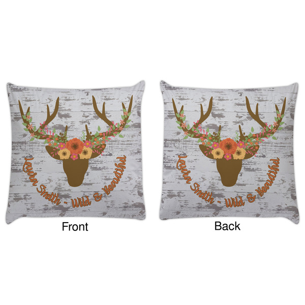 Floral Antler Decorative Pillow Case - Approval
