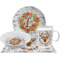 Floral Antler Dinner Set - 4 Pc (Personalized)