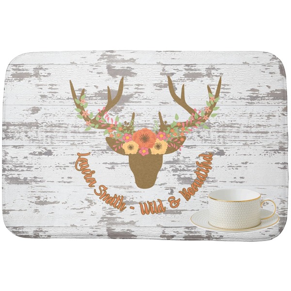 Floral Antler Dish Drying Mat
