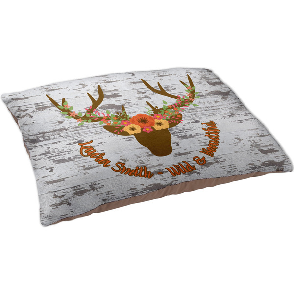 Floral Antler Dog Bed - Large