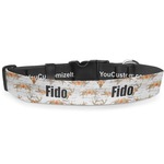 Floral Antler Deluxe Dog Collar - Double Extra Large (20.5" to 35") (Personalized)