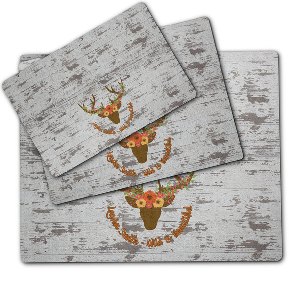 Floral Antler Dog Food Mat - MAIN (sm, med, lrg)