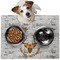 Floral Antler Dog Food Mat - Medium LIFESTYLE