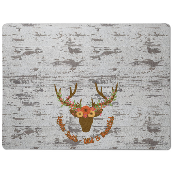 Floral Antler Dog Food Mat - Medium without bowls