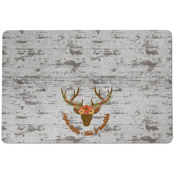 Floral Antler Dog Food Mat w/ Name or Text