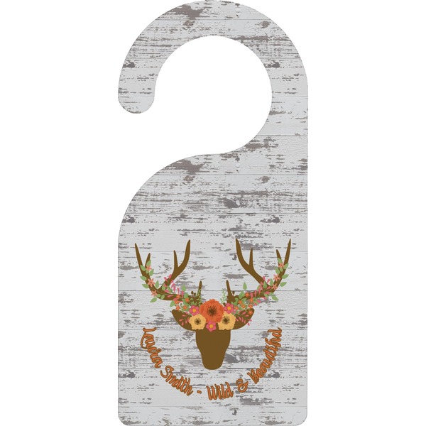 Custom Floral Antler Door Hanger (Personalized)
