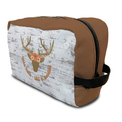 Floral Antler Toiletry Bag / Dopp Kit (Personalized)