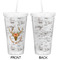 Floral Antler Double Wall Tumbler with Straw - Approval