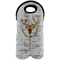 Floral Antler Wine Tote Bag (2 Bottles) (Personalized)