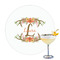 Floral Antler Drink Topper - Large - Single with Drink