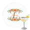 Floral Antler Printed Drink Topper - 3.25" (Personalized)