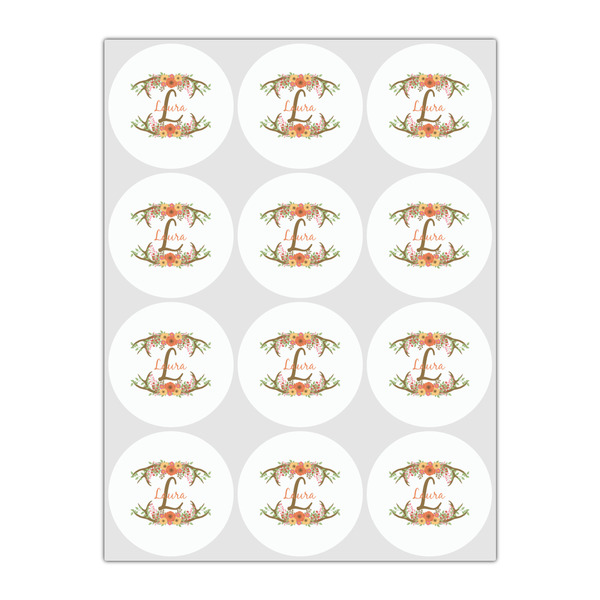 Floral Antler Drink Topper - Small - Set of 12