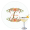 Floral Antler Drink Topper - XLarge - Single with Drink