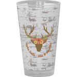 Floral Antler Pint Glass - Full Color (Personalized)