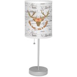 Floral Antler 7" Drum Lamp with Shade Linen (Personalized)