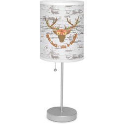 Floral Antler Lamp with Drum Shade (Personalized)