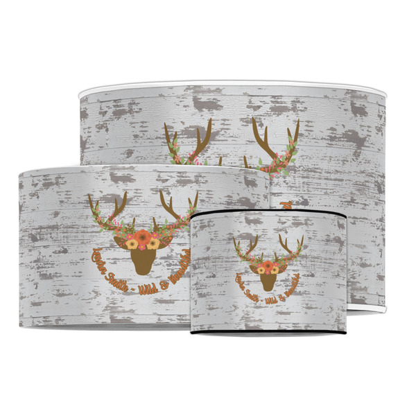 Floral Antler Drum Lampshades - MAIN