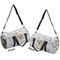 Floral Antler Duffle bag small front and back sides