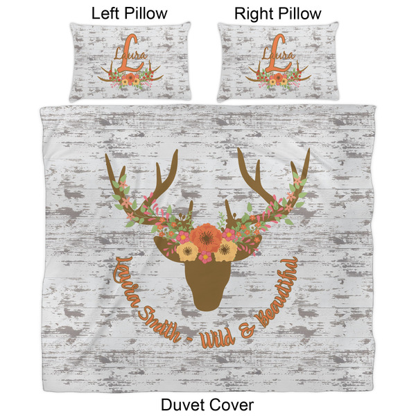 Floral Antler Duvet Cover Set - King - Approval
