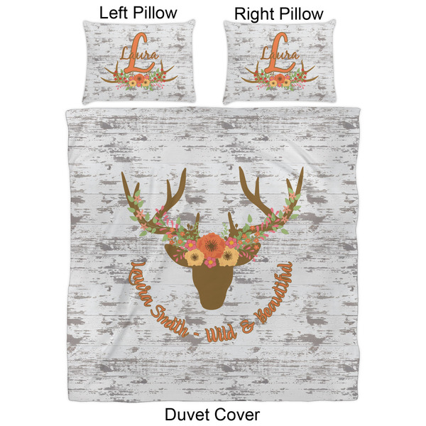 Floral Antler Duvet Cover Set - Queen - Approval