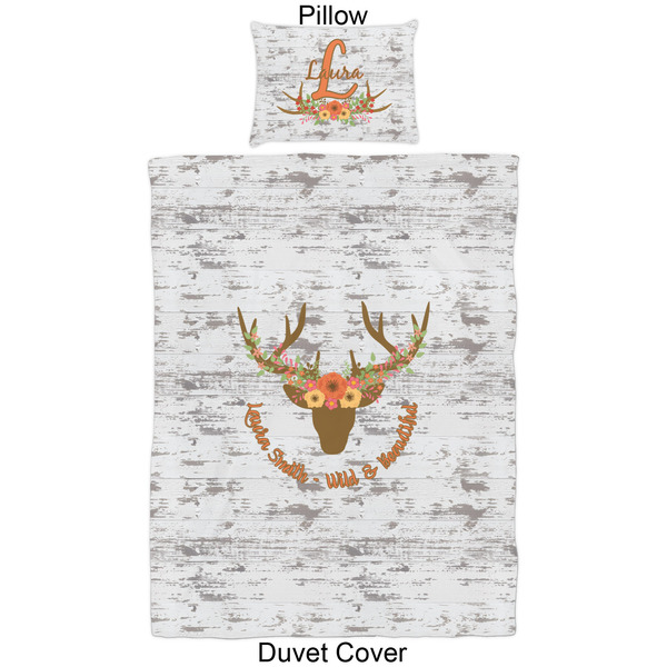 Floral Antler Duvet Cover Set - Twin - Approval
