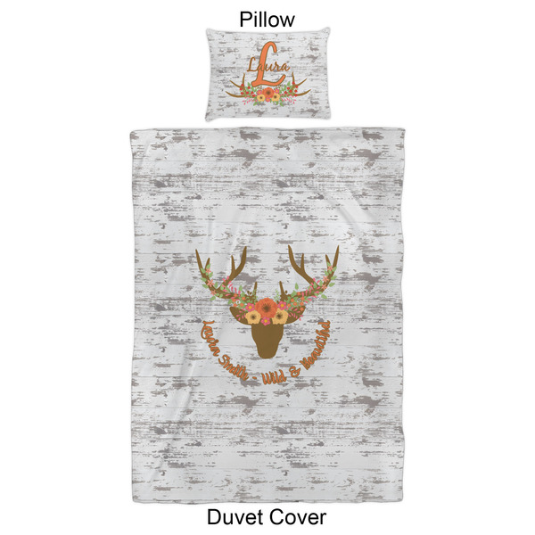 Floral Antler Duvet Cover Set - Twin XL - Approval