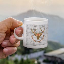 Floral Antler Single Shot Espresso Cup - Single (Personalized)