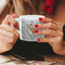 Floral Antler Espresso Cup - 6oz (Double Shot) LIFESTYLE (Woman hands cropped)