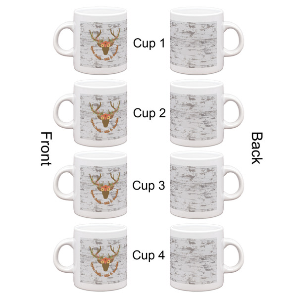 Floral Antler Espresso Cup Set of 4 - Apvl