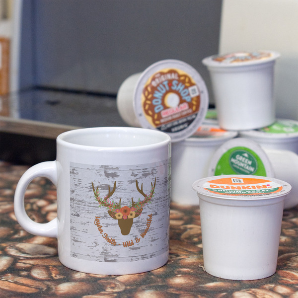 Floral Antler Espresso Cup - Single Lifestyle