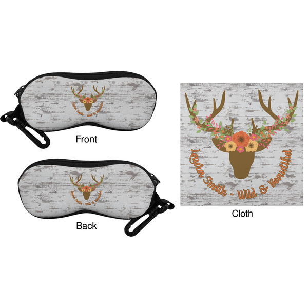 Floral Antler Eyeglass Case & Cloth (Approval)
