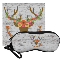 Floral Antler Eyeglass Case & Cloth (Personalized)