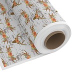 Floral Antler Fabric by the Yard - Cotton Twill