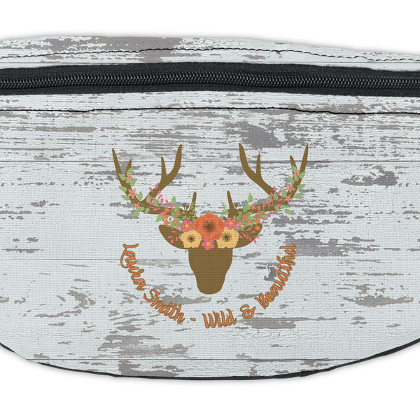 Floral Antler Fanny Pack - Closeup