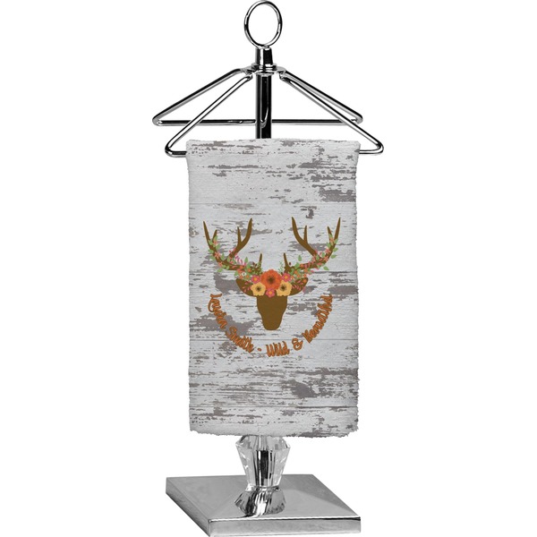 Custom Floral Antler Finger Tip Towel - Full Print (Personalized)