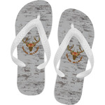 Floral Antler Flip Flops - Medium (Personalized)