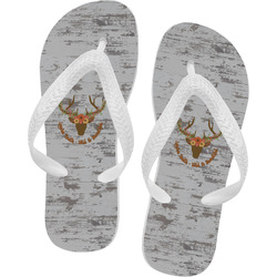 Floral Antler Flip Flops - XSmall (Personalized)