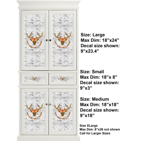 Floral Antler Full Cabinet (Show Sizes)