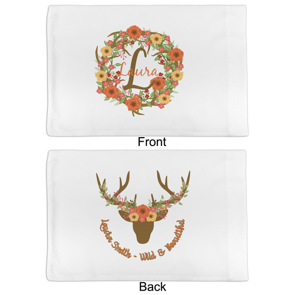 Floral Antler Full Pillow Case - APPROVAL (partial print)