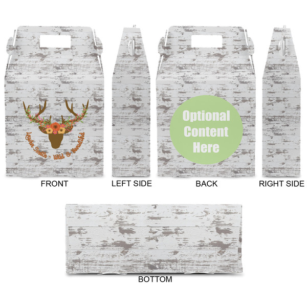 Floral Antler Gable Favor Box - Approval