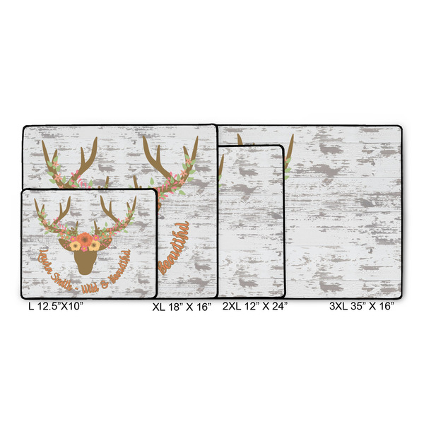 Floral Antler Gaming Mats - SIZE CHART