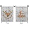 Floral Antler Garden Flag - Double Sided Front and Back