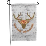 Floral Antler Small Garden Flag - Double Sided w/ Name or Text