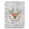 Floral Antler Garden Flags - Large - Single Sided - FRONT