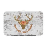 Floral Antler Genuine Leather Small Framed Wallet (Personalized)