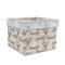Floral Antler Gift Boxes with Lid - Canvas Wrapped - Medium - Front/Main