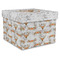 Floral Antler Gift Boxes with Lid - Canvas Wrapped - X-Large - Front/Main