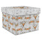 Floral Antler Gift Box with Lid - Canvas Wrapped - XX-Large (Personalized)